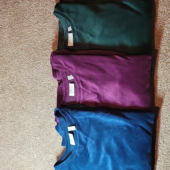 Denim & Company Active Velour Tunics with pockets, Set of 3 - Picture 7 of 7